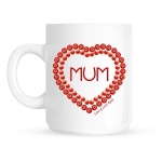 Personalised Mum Heart Mug